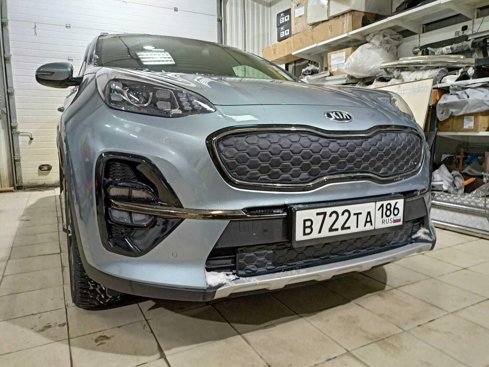 Утеплитель радиатора и бампера для KIA SPORTAGE 4 (2018-2022) (Кия Спортаж 4)