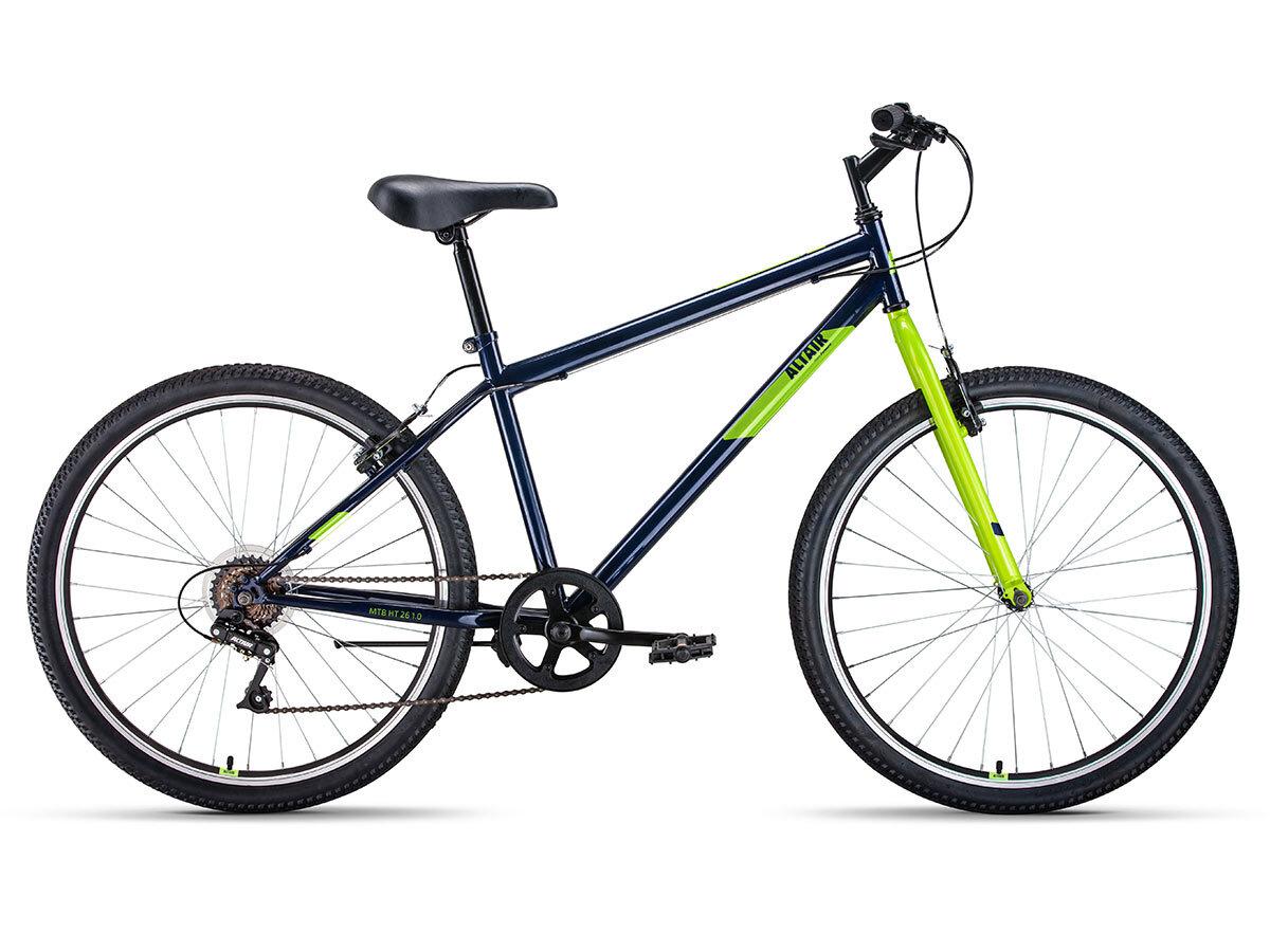 Горный велосипед Altair MTB HT 26 1.0, год 2022, цвет Синий-Зеленый, ростовка 19