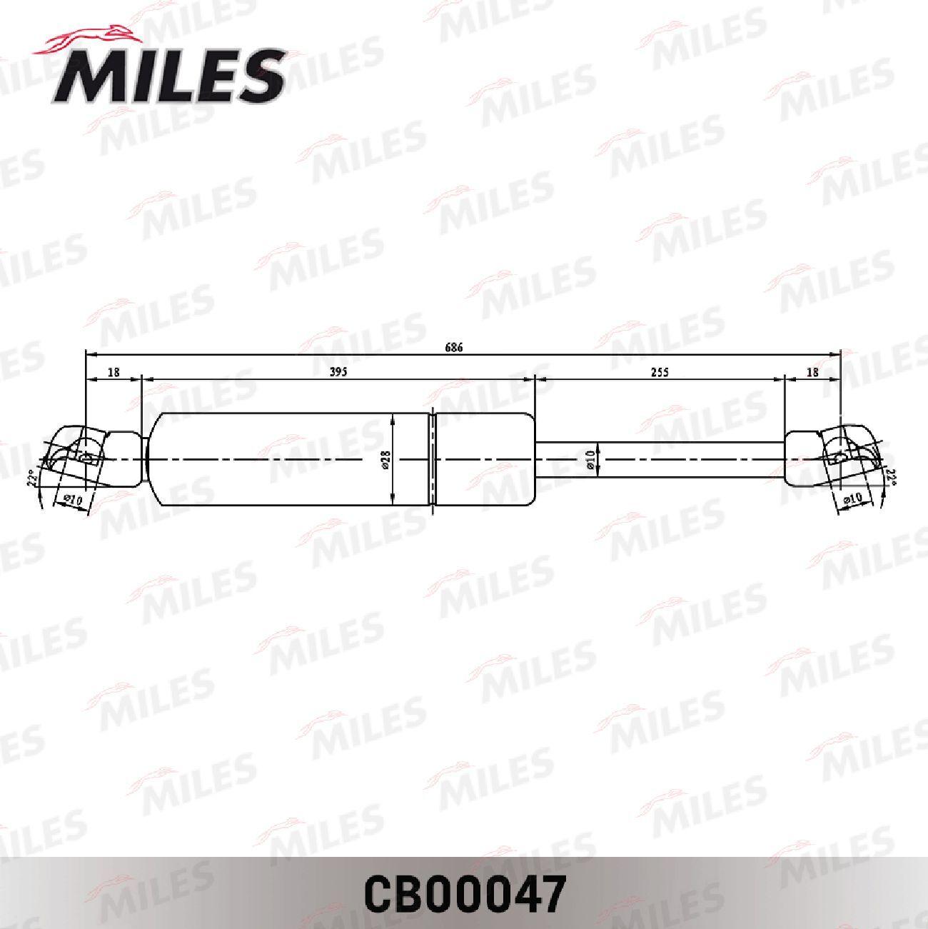 MILES Амортизатор подвески, арт. CB00047, 1 шт.