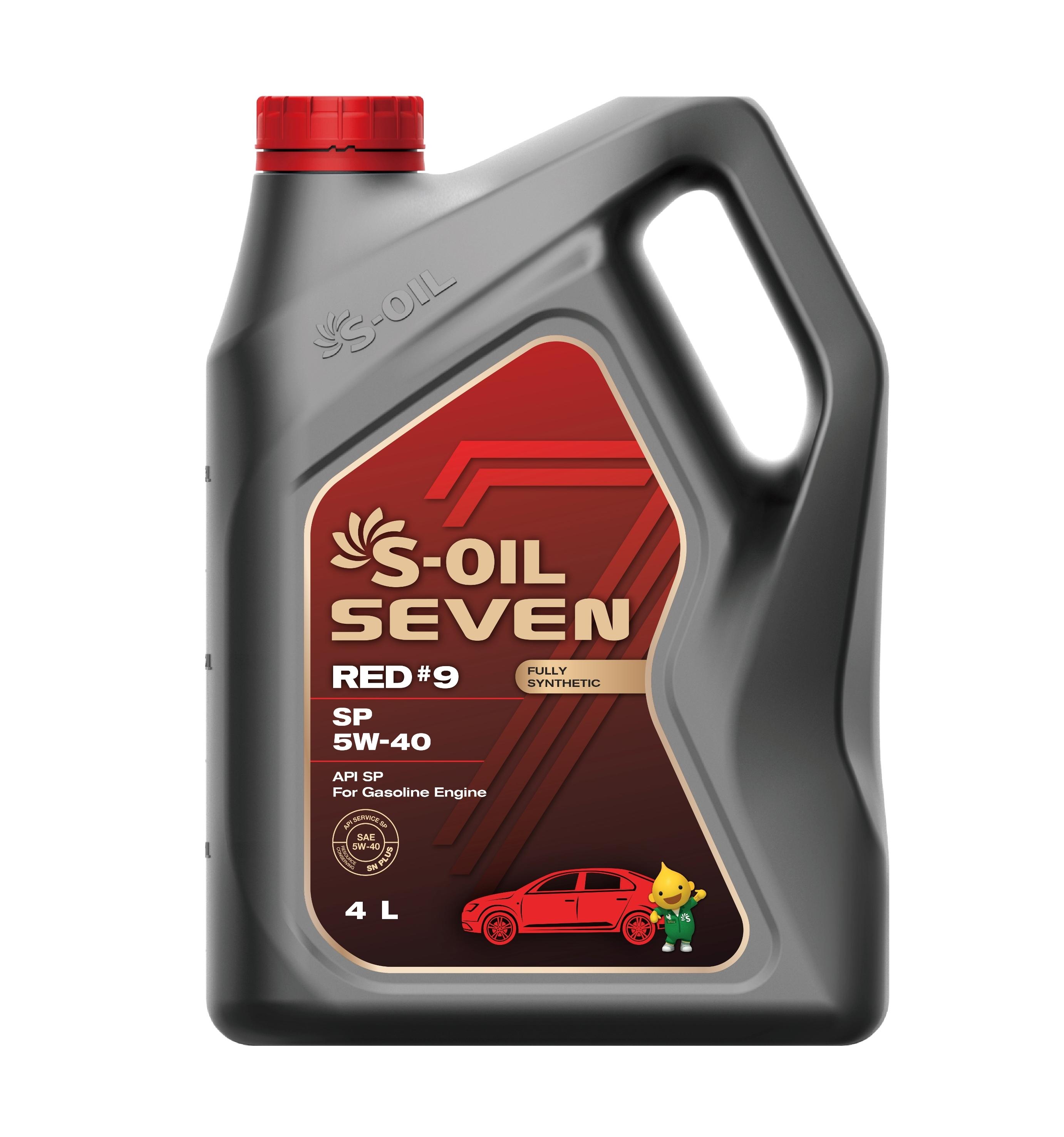 S-OIL SEVEN RED #9 5W-40 Масло моторное, Синтетическое, 4 л