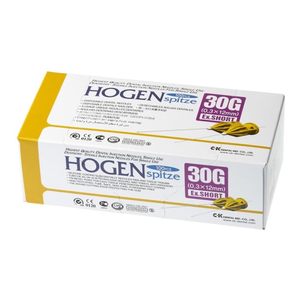 Dental | Иглы карпульные Hogen Spitze стоматологические одноразовые, типоразмер 30G, 0,3х12 мм, 100 шт. / Расходные стоматологические материалы