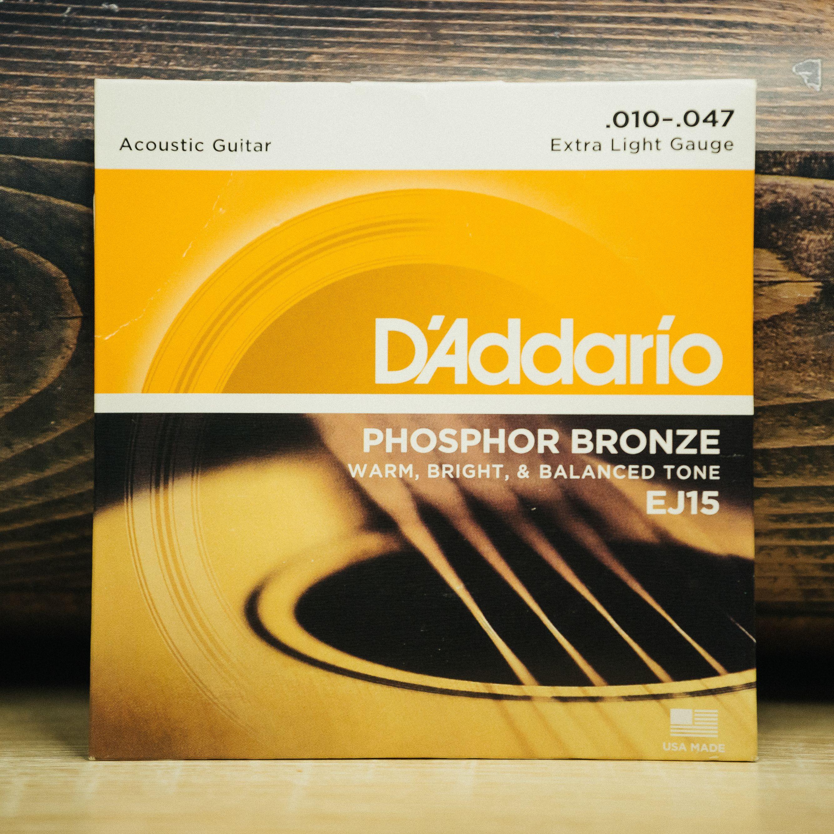 Комплект струн для акустической гитары D'Addario EJ15