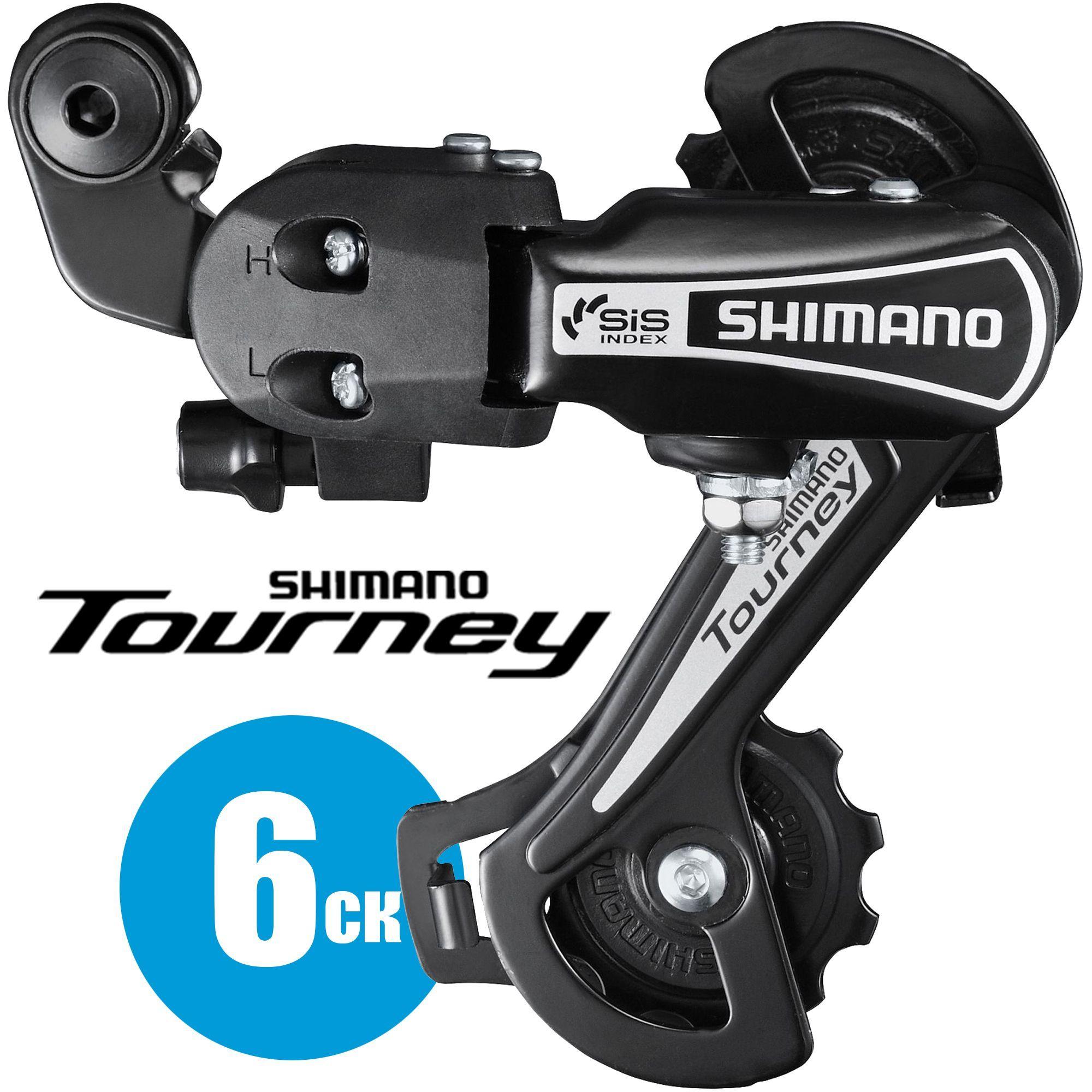 Задний переключатель 6 скоростей на петух, черный, Shimano Tourney RD-TY21, OEM