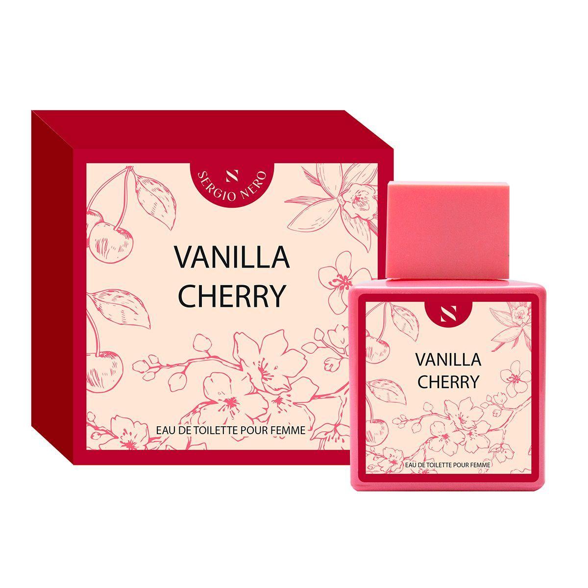 Sergio Nero/ Туалетная вода женская Vanilla Cherry 50мл/Парфюм женский, парфюм,женский, духи, туалетная вода, парфюмерия, для женщин, для девочек, подарок, вишня, вишневый, ваниль, ванильный