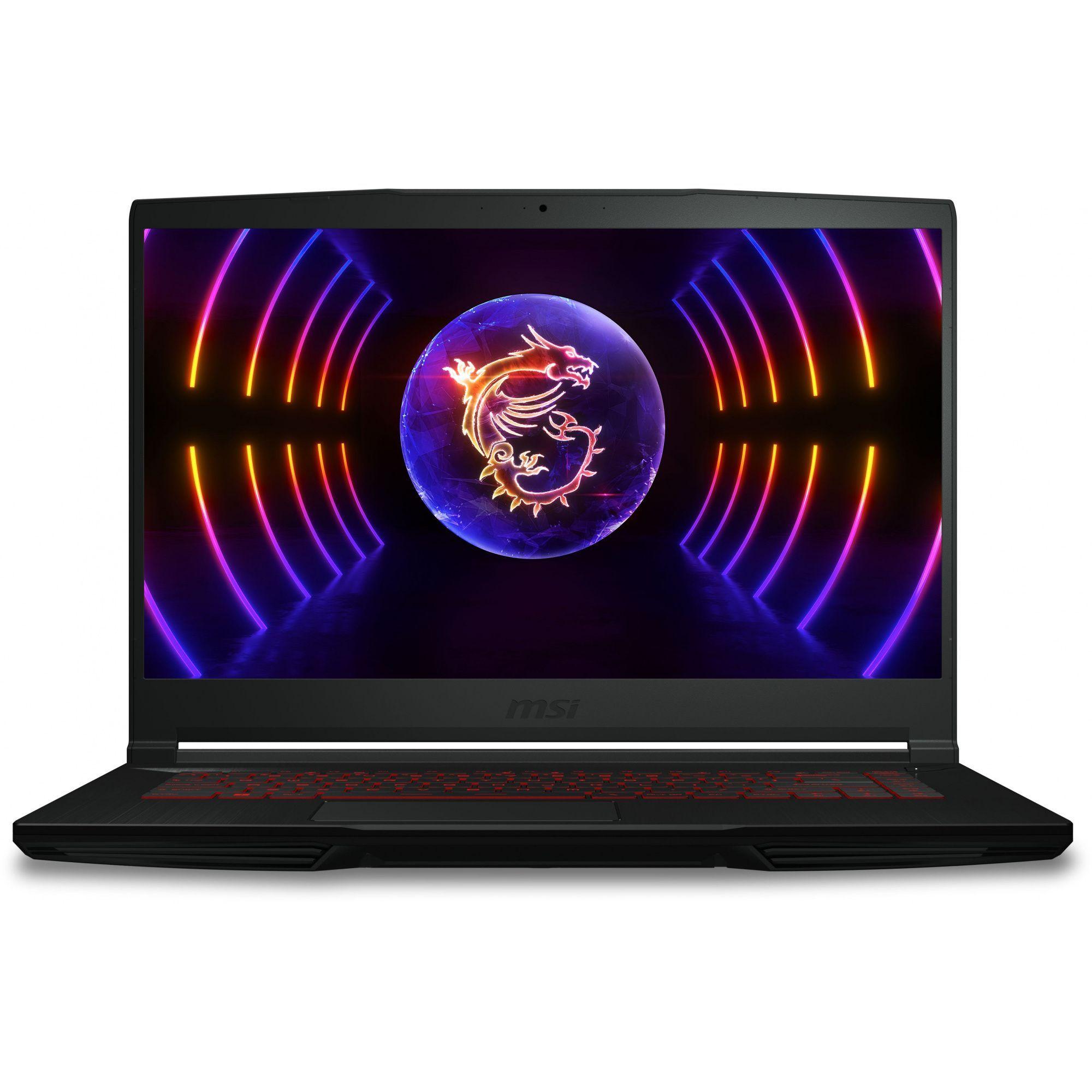 MSI GF63 Thin 12UCX-1037XRU  Игровой ноутбук 15.6", Intel Core i5-12450H, RAM 16 ГБ, SSD 256 ГБ, NVIDIA GeForce RTX 2050 (4 Гб), Без системы, (9S7-16R821-1037), черный, Русская раскладка