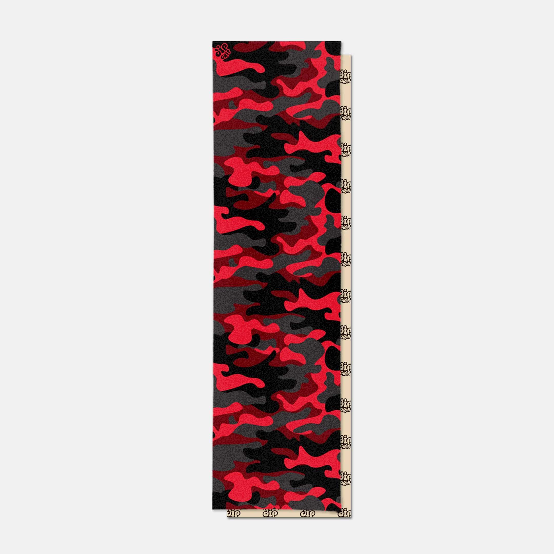 Шкурка для самоката/скейтборда Dip Grip CAMO: RED, размер 83,8х22,8см