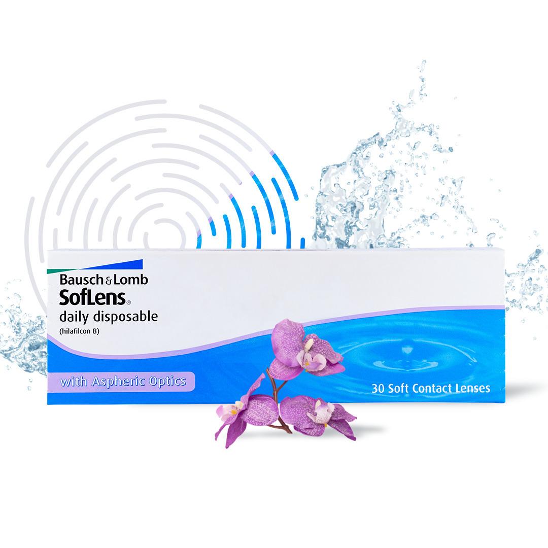 Контактные линзы Bausch+Lomb-SofLens Daily Disposable -2.5 / 8.6 / 30pk./ ОДНОДНЕВНЫЕ