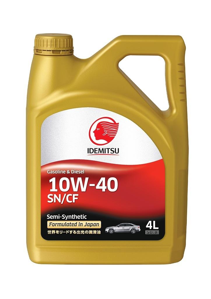 IDEMITSU SEMI-SYNTHETIC SN/CF 10W-40 Масло моторное, Полусинтетическое, 4 л