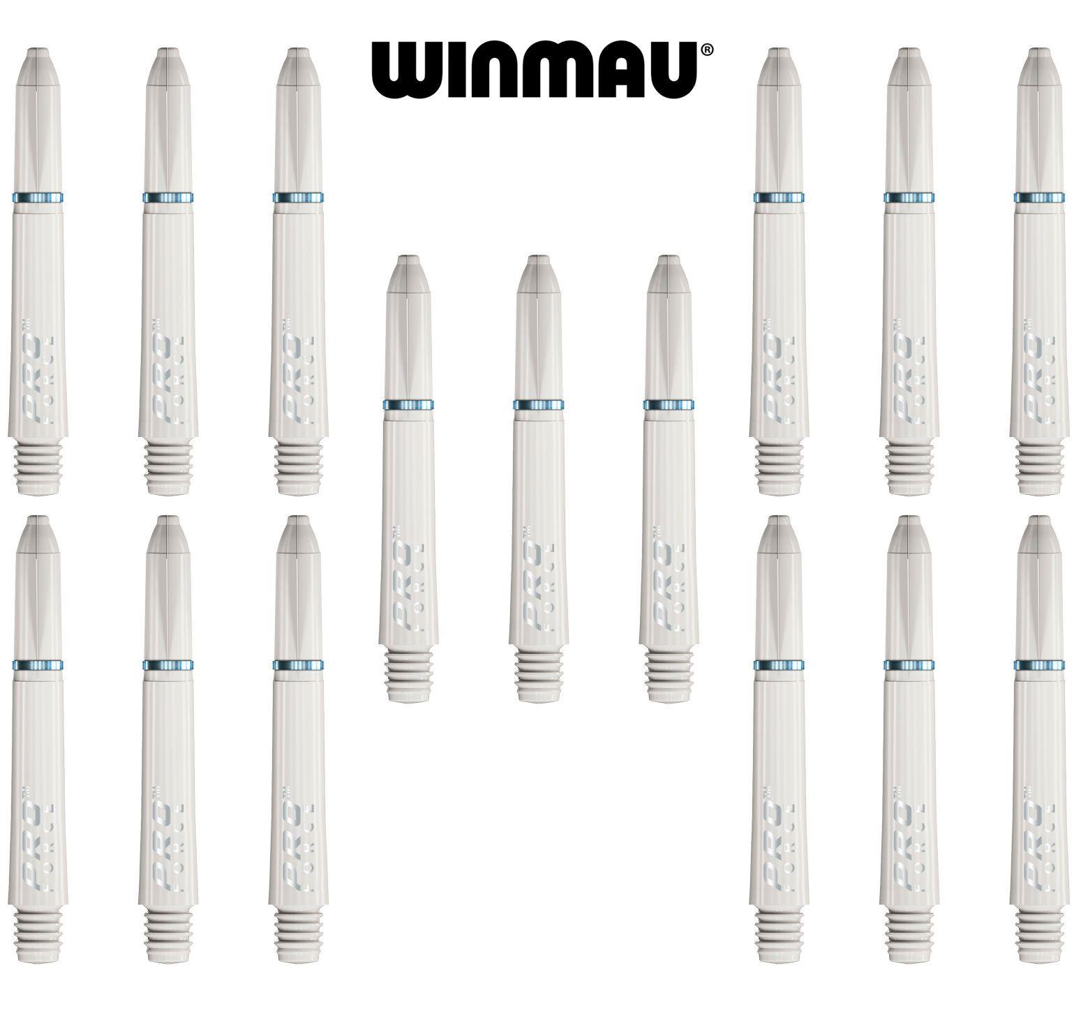 Короткие хвостовики (15 шт) для дротиков Winmau Pro Force (White, Short, 35mm). Аксессуары для Дартс. Белый цвет.