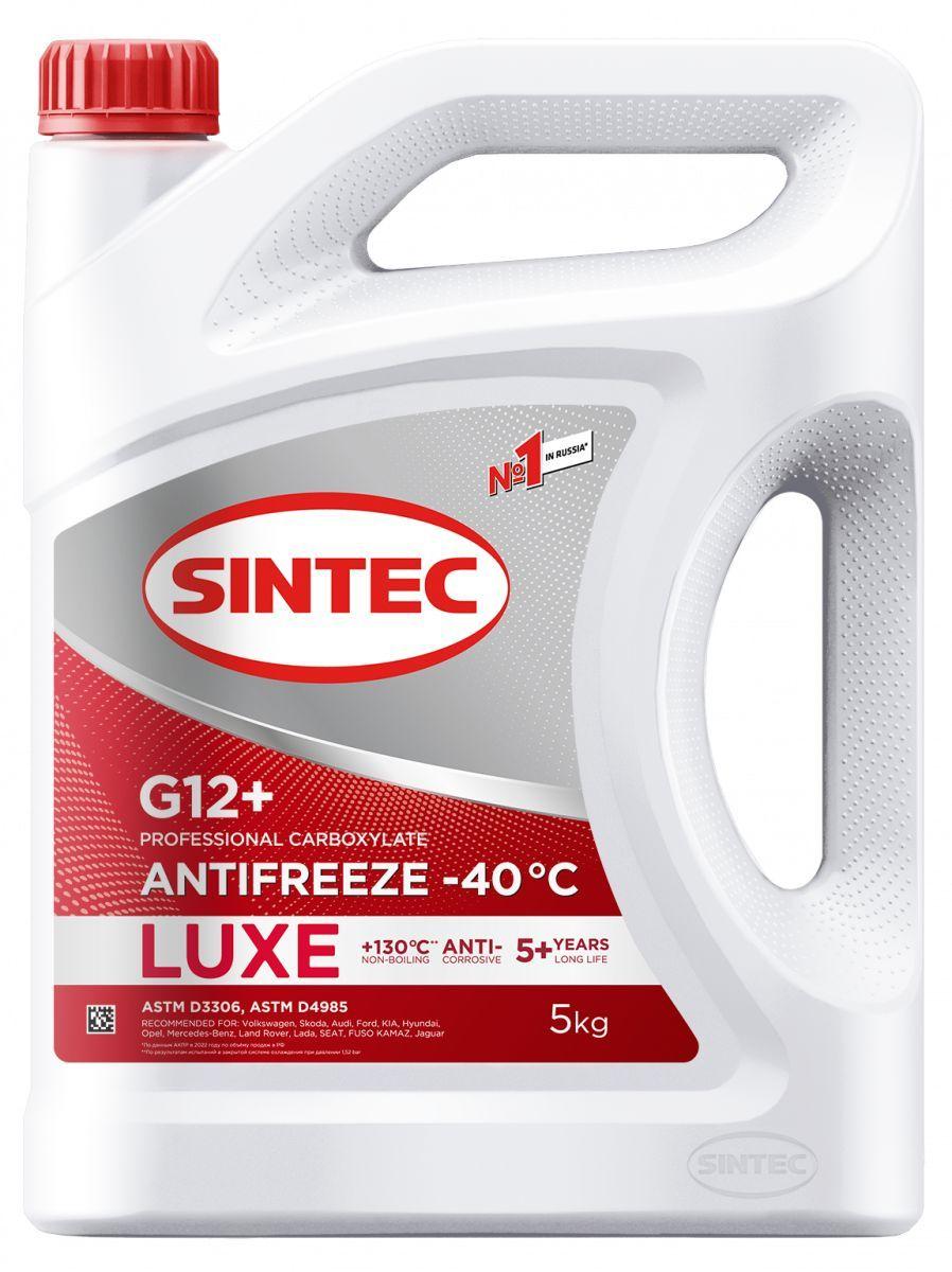 Антифриз SINTEC LUXE G12+ (-40) красный 5 кг, карбоксилатный