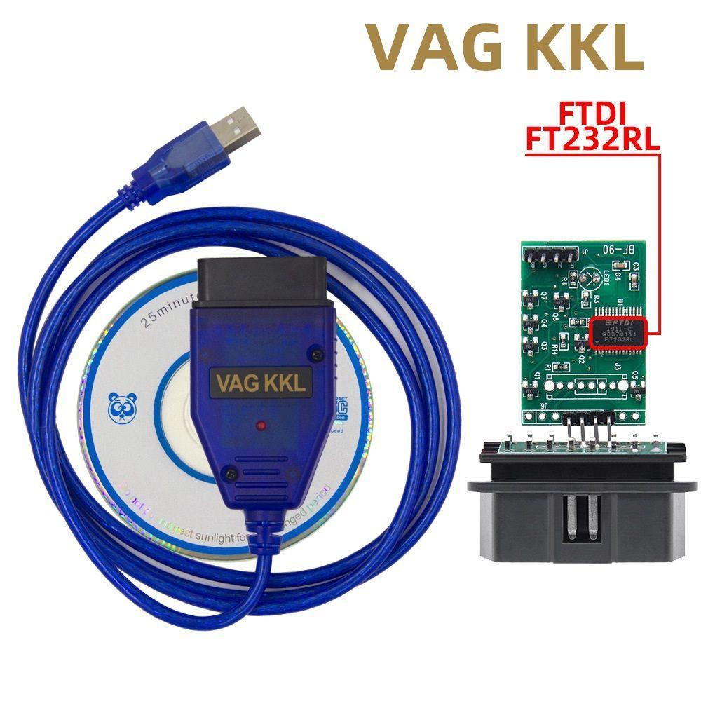 Диагностический кабель VAG COM KKL 409.1 на чипе FTDI FT232RL k-line адаптер для Audi, Mercedes, Ваз, Газ и Daewoo, Volkswagen, Skoda, Seat.