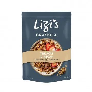 Lizi's Гранола Treacle and Pecan Granola с орехом пекан,  с высоким содержанием клетчатки, подходит для веганов, Великобритания, 400 г.