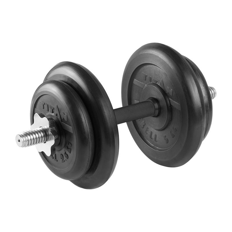 Гантель разборная 17 кг TITAN Barbell - d26, Комплектация №1 с обрезиненной ручкой