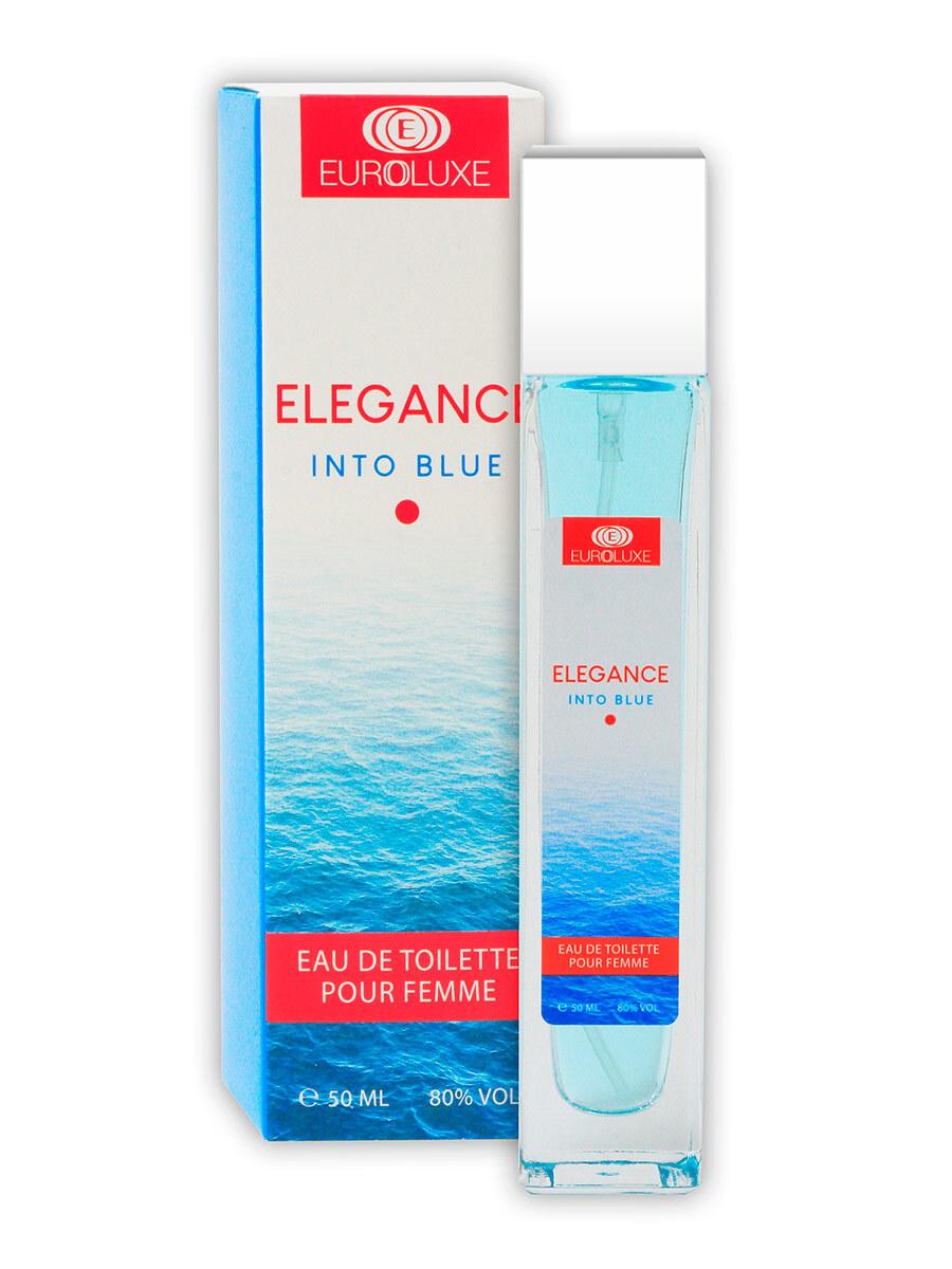 Euroluxe/Туалетная вода женская Elegance Into Blue, 50 мл/Парфюм женский, парфюм,женский, духи, туалетная вода, парфюмерия, для женщин, подарок