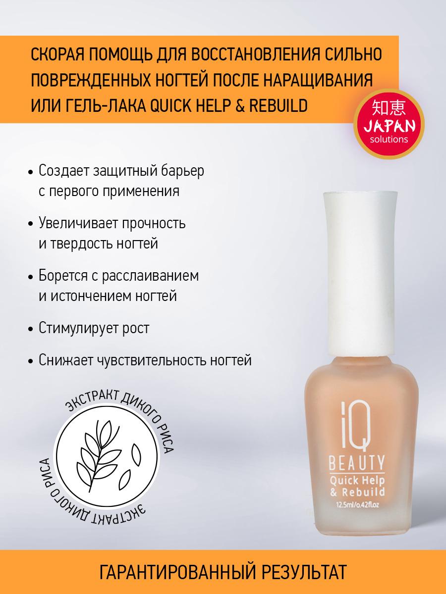 IQ BEAUTY, Скорая помощь для восстановления ногтей/ Quick Help and Rebuild, 12,5 мл