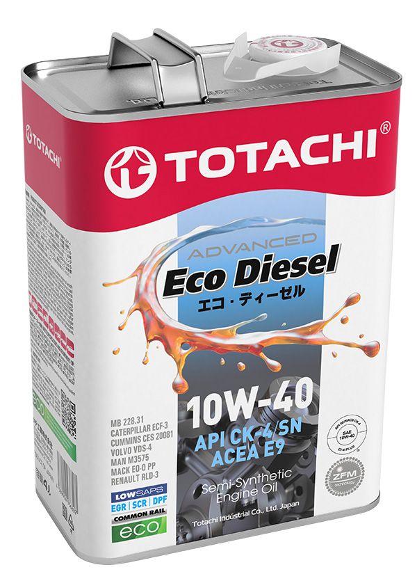 TOTACHI Eco Diesel 10W-40 Масло моторное, Полусинтетическое, 4 л