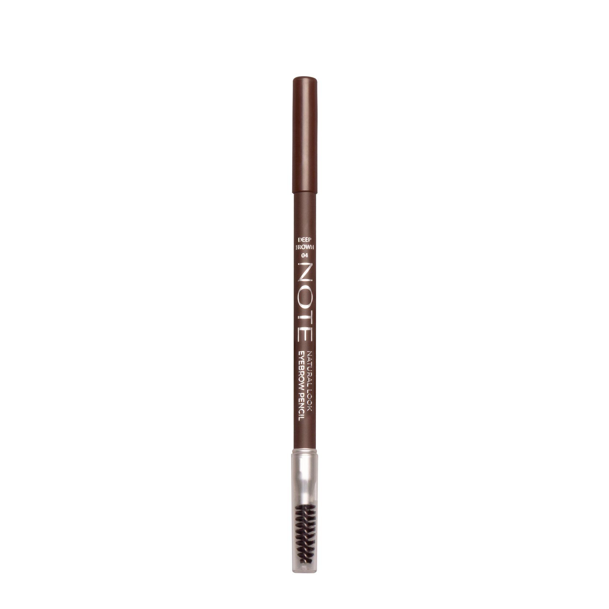 Note Cosmetique | NOTE Карандаш для бровей Открытый взгляд NATURAL LOOK EYEBROW PENCIL (Deep Brown 04)