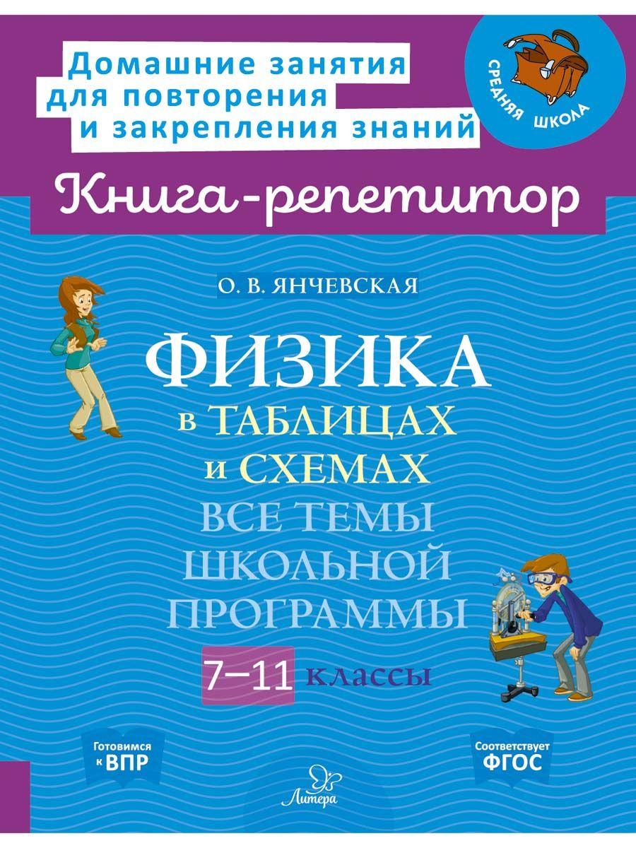 Физика в таблицах и схемах. Все темы школьной программы. 7-11 классы | Янчевская Ольга Владиславовна