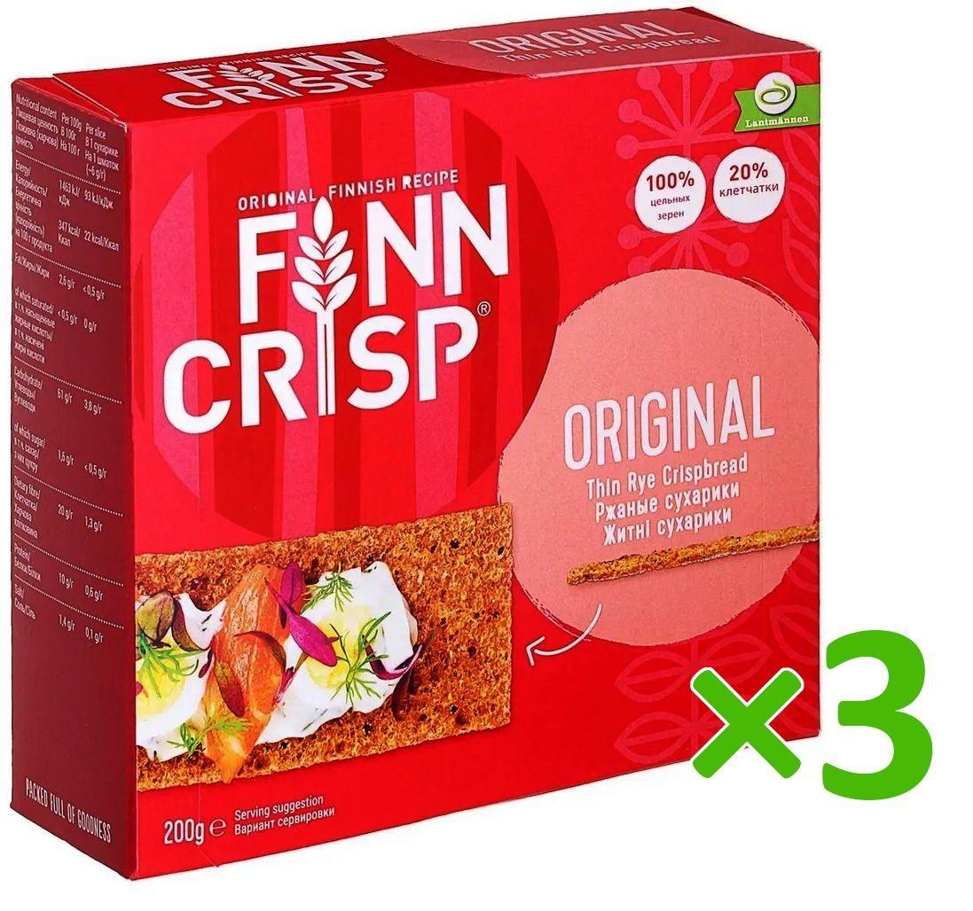 Хлебцы FINN CRISP Original 3 пачки по 200г из Финляндии