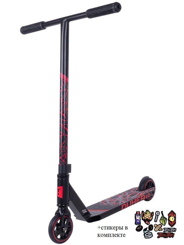 Трюковой самокат TechTeam Duker 1.0 (2024), black-red