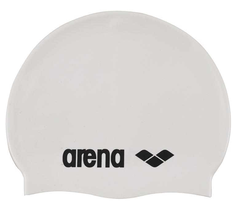 Шапочка для плавания Arena Classic Silicone, белая