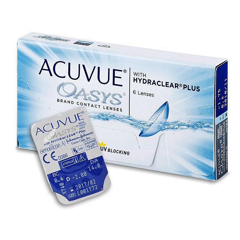 Контактные линзы плановой замены Acuvue Oasys /-3.5 / 14 / 8.4., 6шт. (ДВУХНЕДЕЛЬНЫЕ)