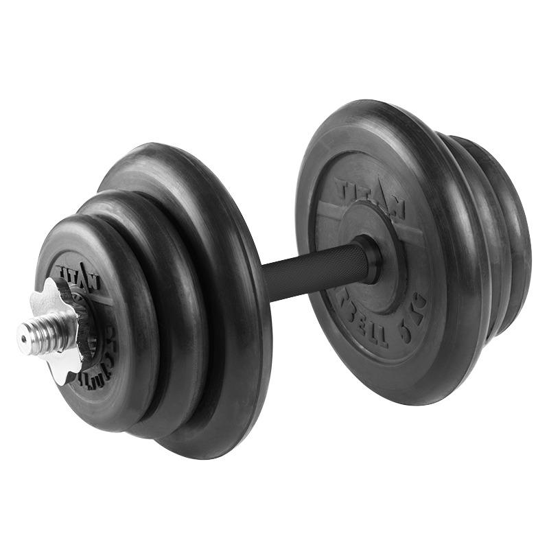 Гантель разборная 20 кг TITAN Barbell - d26, Комплектация №1 с обрезиненной ручкой