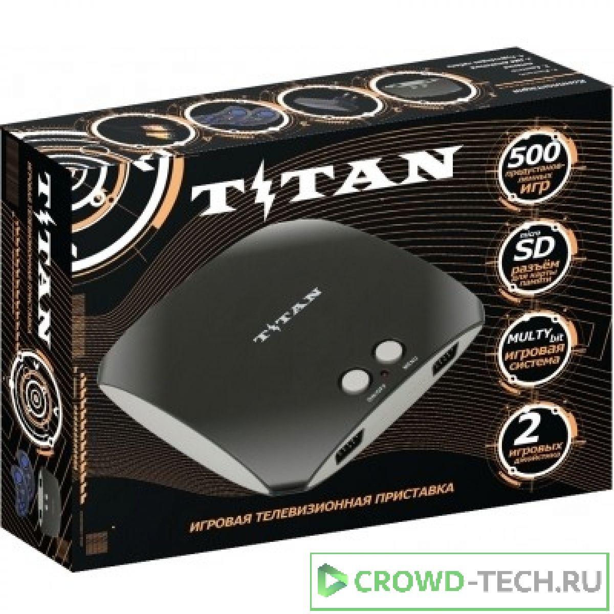 Игровая консоль Titan Magistr Titan 3 черный +контроллер в комплекте: 500 игр