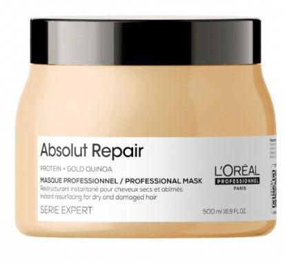 Loreal Professionnel Маска с кремовой текстурой для восстановления поврежденных волос Serie Expert Absolut Repair Masque Gold, 500 мл