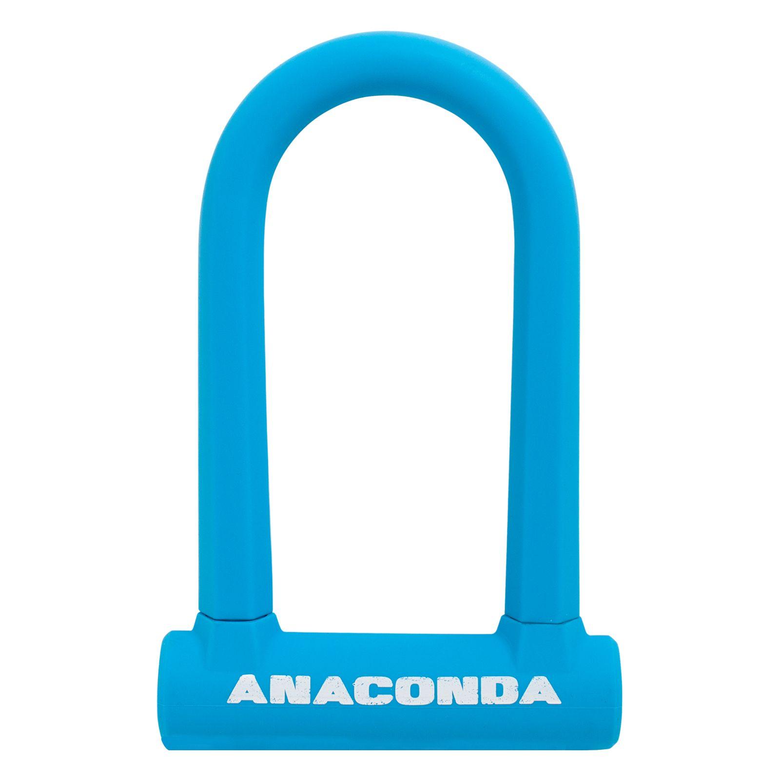 Замок велосипедный всепогодный U-lock АВАНГАРД ANACONDA Т608 BLUE крепление в комплекте