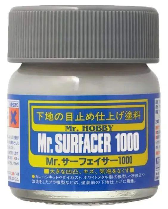 Грунтовка Mr.Hobby Mr.SURFACER 1000 серая 40мл. SF-284