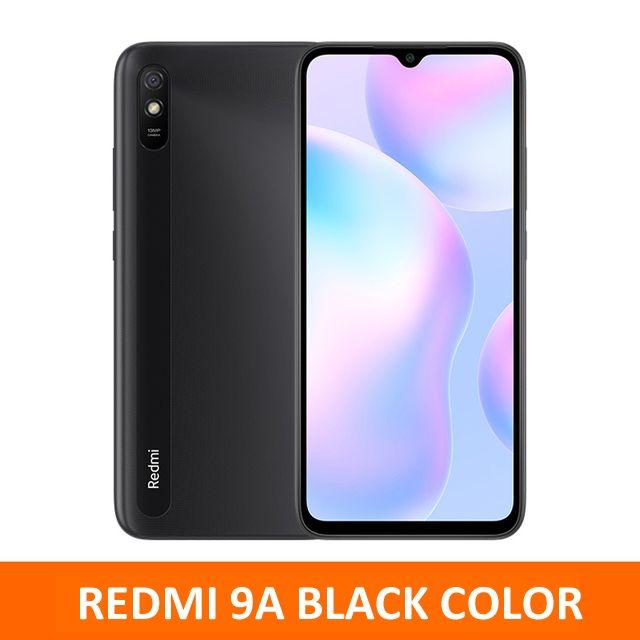 Redmi Смартфон Оригинальный смартфон Redmi 9A глобальная версия 4гб 64гб мобильный телефон 5000mAh 6,53 дюйма MTK Helio G25 Octa Core 13МП смартфон Global 4/64 ГБ, черный