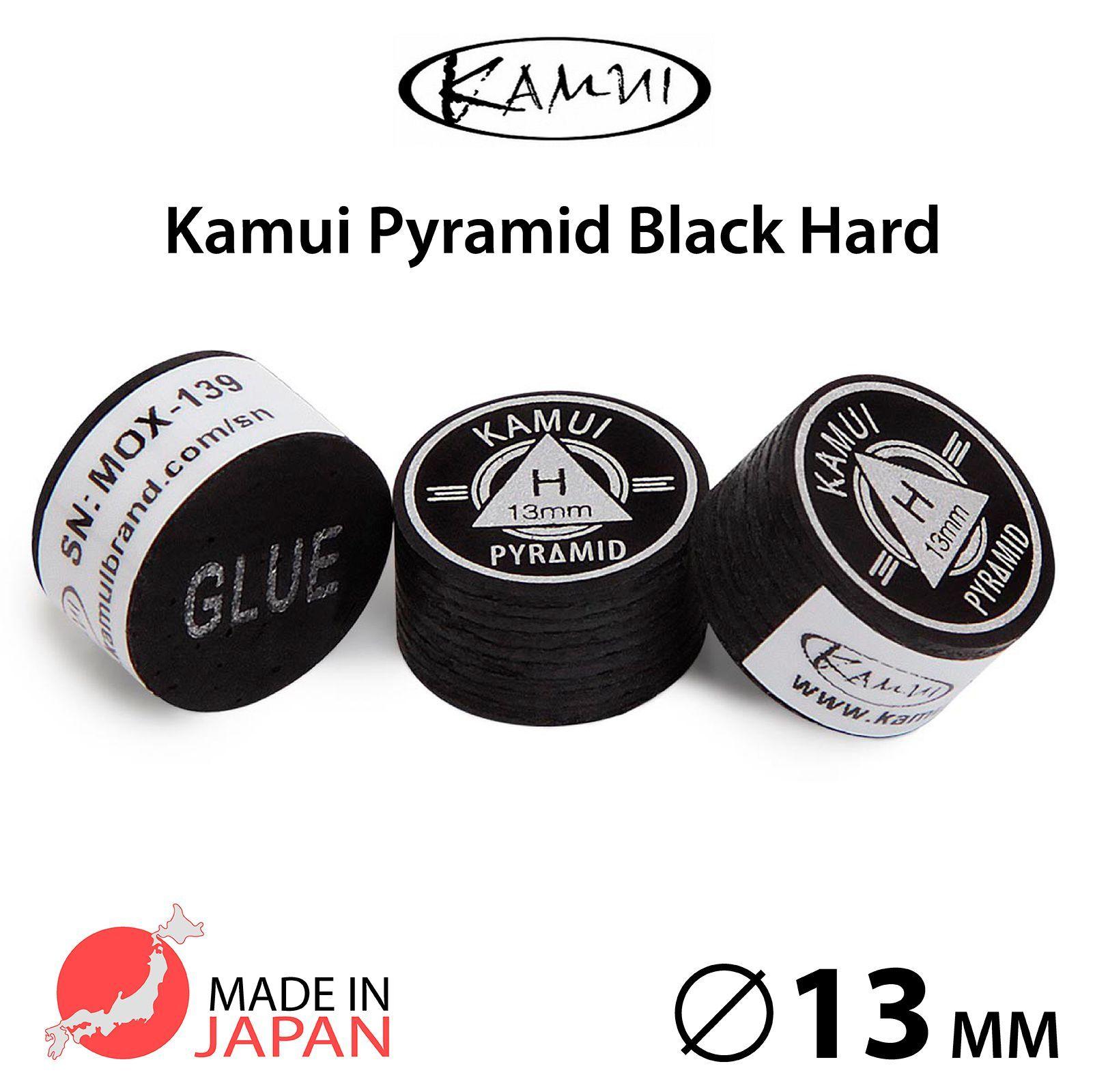 Наклейка для кия Kamui Pyramid Black 13мм Hard, многослойная, 1 шт.