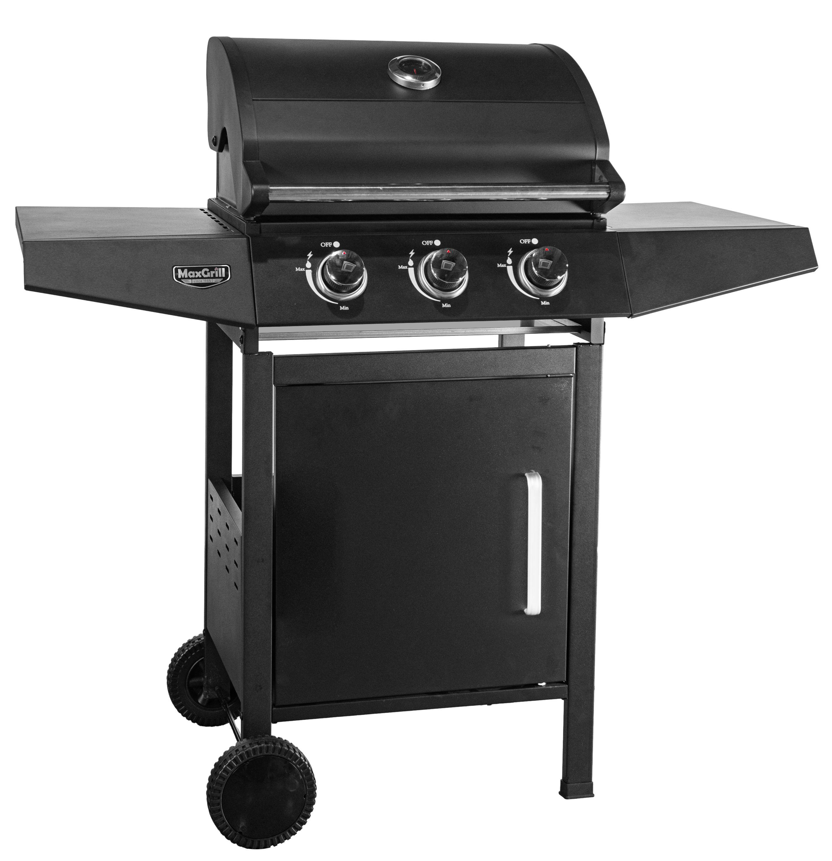 Газовый гриль MaxGrill для дома и дачи QL-01 с 3 конфорками