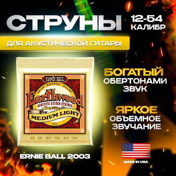 Струны для акустической гитары Ernie Ball 2003 (12-54)