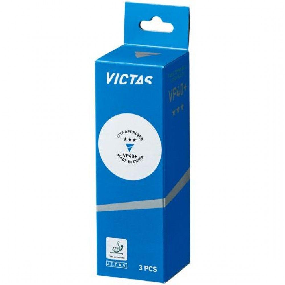 VICTAS Мячи пластиковые *** VP40+ 3 шт. белые