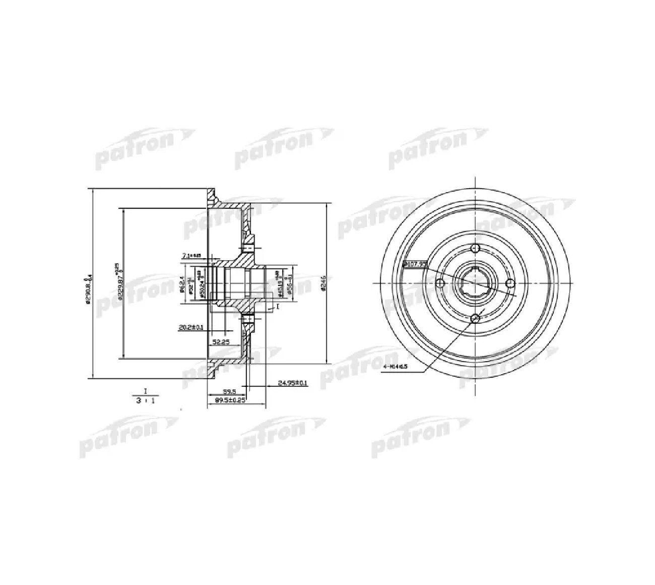 Барабан тормозной задн PDR1200