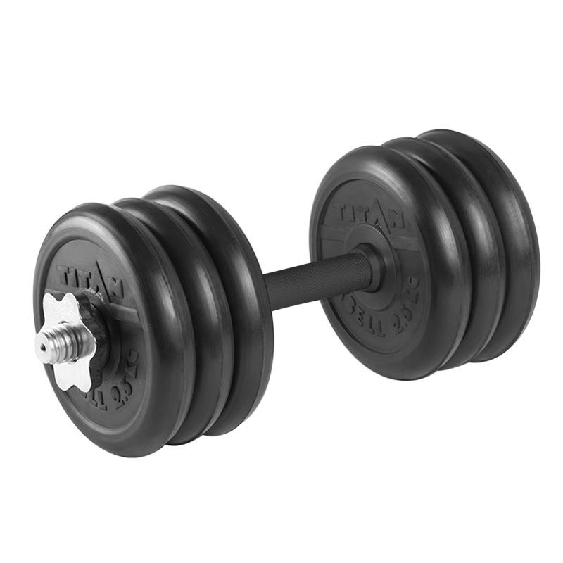 Гантель разборная 17 кг TITAN Barbell - d26, Комплектация №2 с обрезиненной ручкой