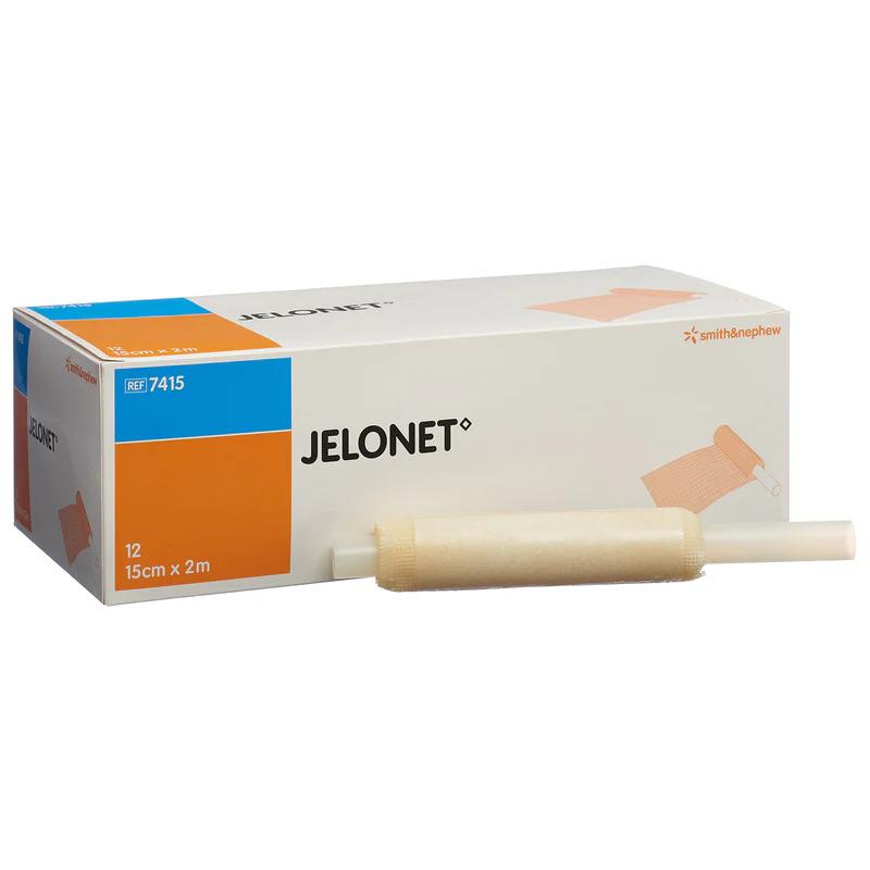 Jelonet (Джелонет) - Сетчатая тканная марлевая повязка, пропитанная мягким парафином, 15 см х 2 м, Smith&nephew, 1 шт.