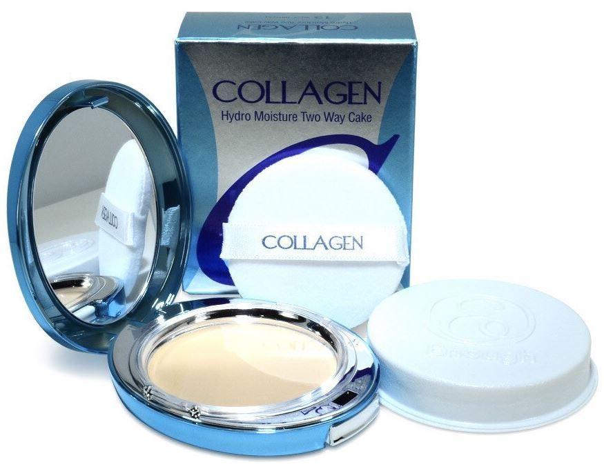 ENOUGH Увлажняющая пудра со сменным блоком Collagen Hydro Moisture Two Way Cake SPF25 PA++, тон 13, 13 гр