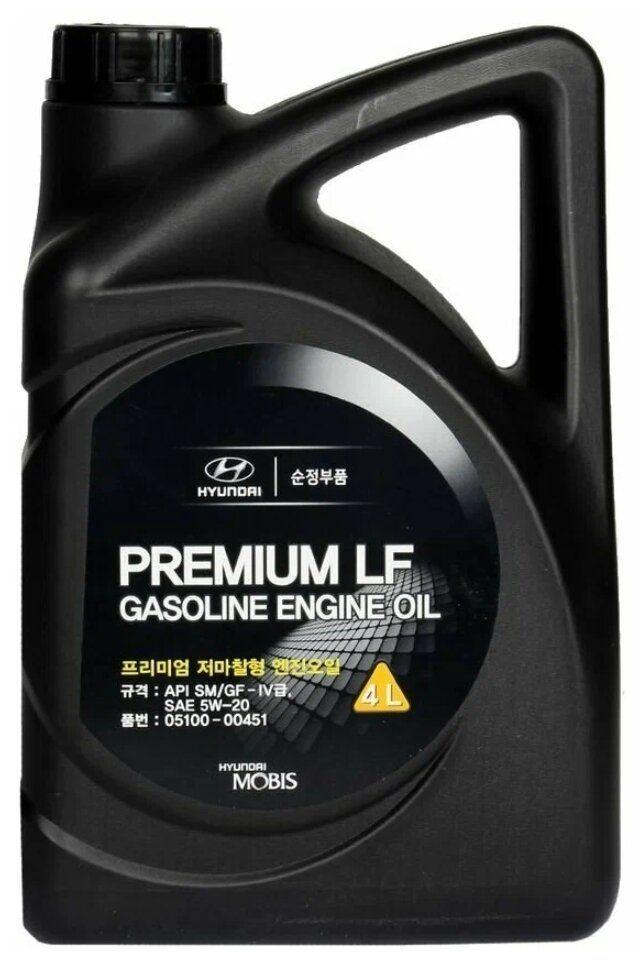 Hyundai PREMIUM GASOLINE 5W-20 Масло моторное, Синтетическое, 4 л