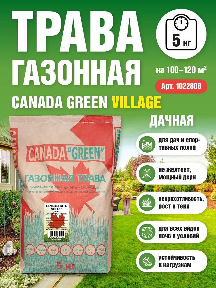 Газонная трава семена Канада Грин Дачная 5 кг / Canada Green Village 5 кг / семена газона райграс, мятлик, овсяница