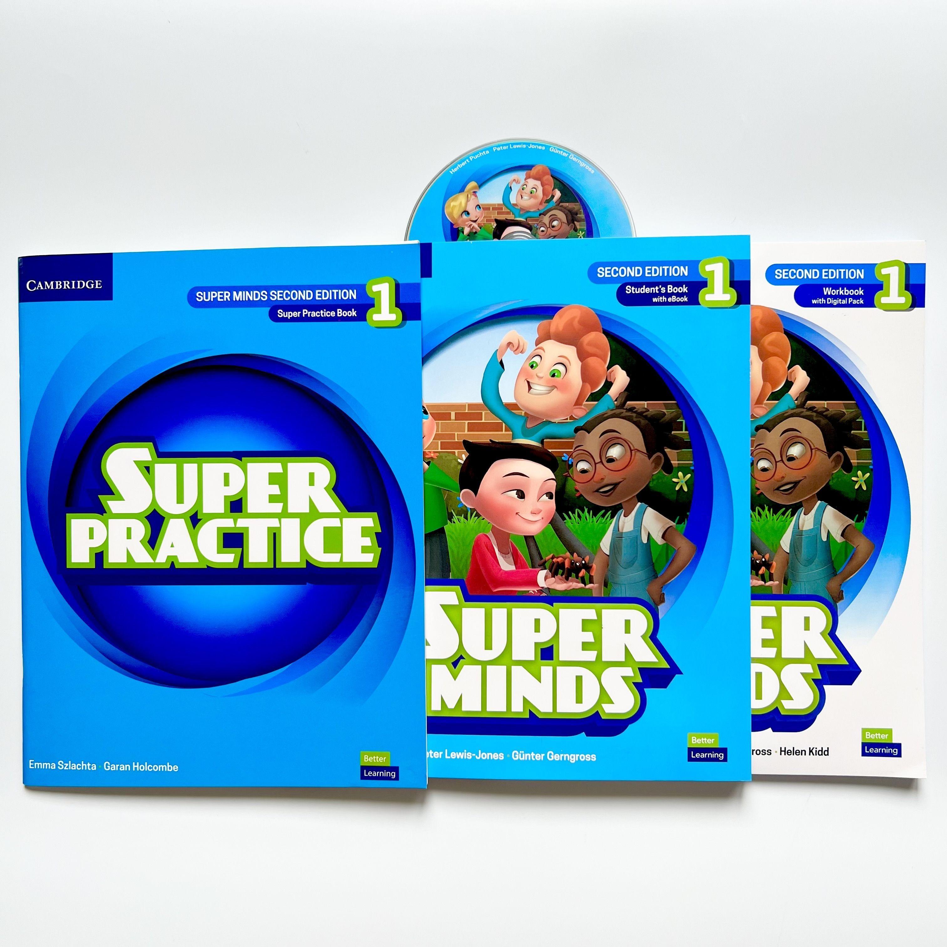 Super Minds 1 Second Edition + Super practice 1 (ПОЛНЫЙ КОМПЛЕКТ) учебник +рабочая тетрадь +грамматика+ диск | Herbert Puchta