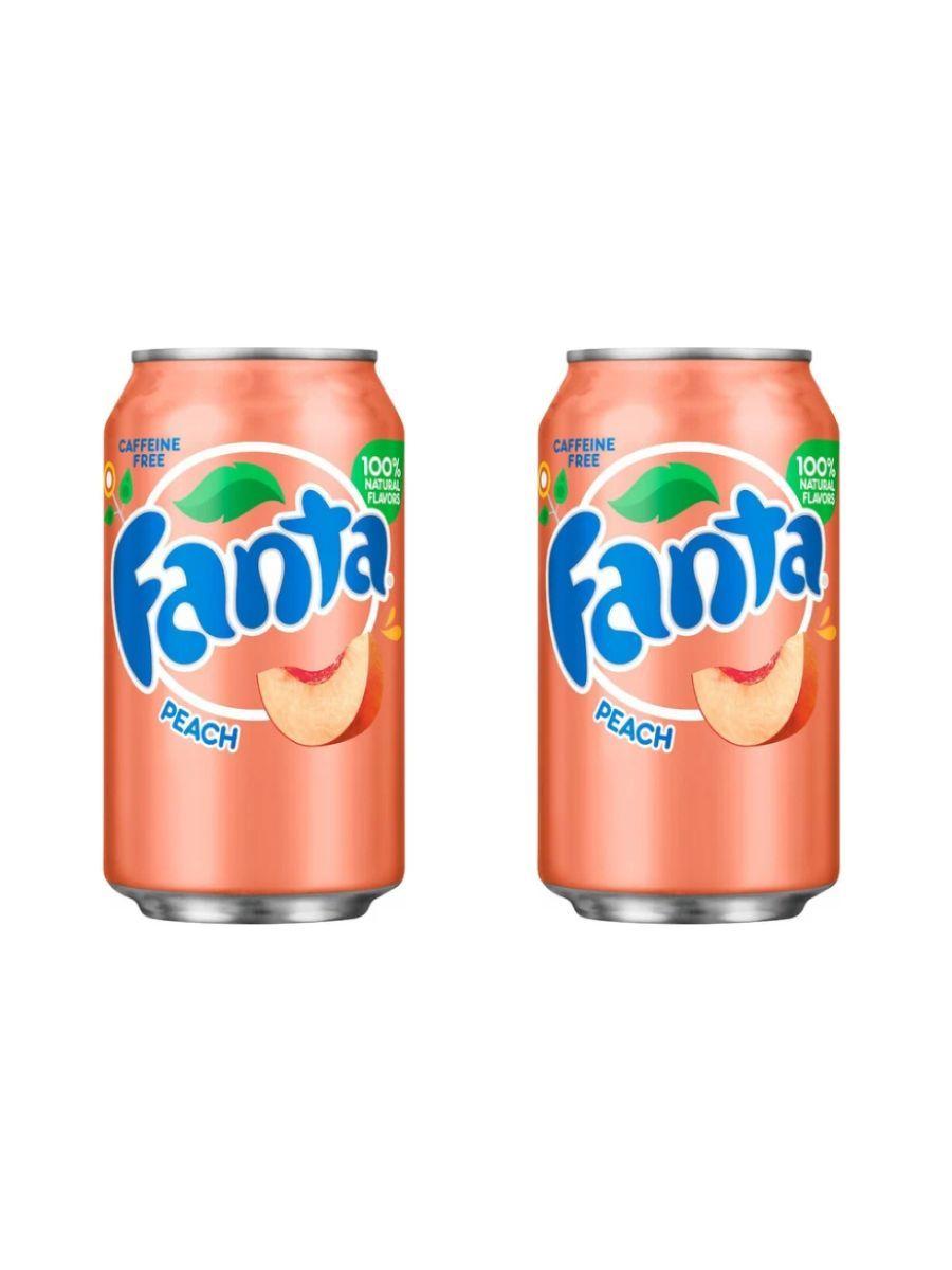 Газированный напиток Fanta Peach со вкусом Персика 355мл, 2шт