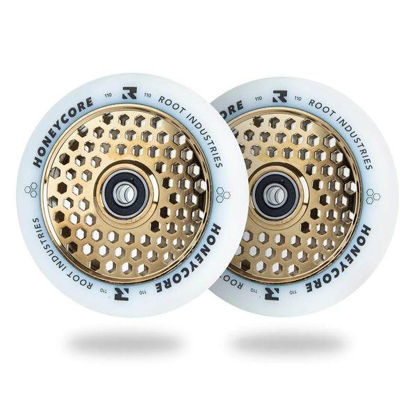 Колёса для самоката Root Industries Honeycore Wheels 110x24mm (2шт) White/Gold