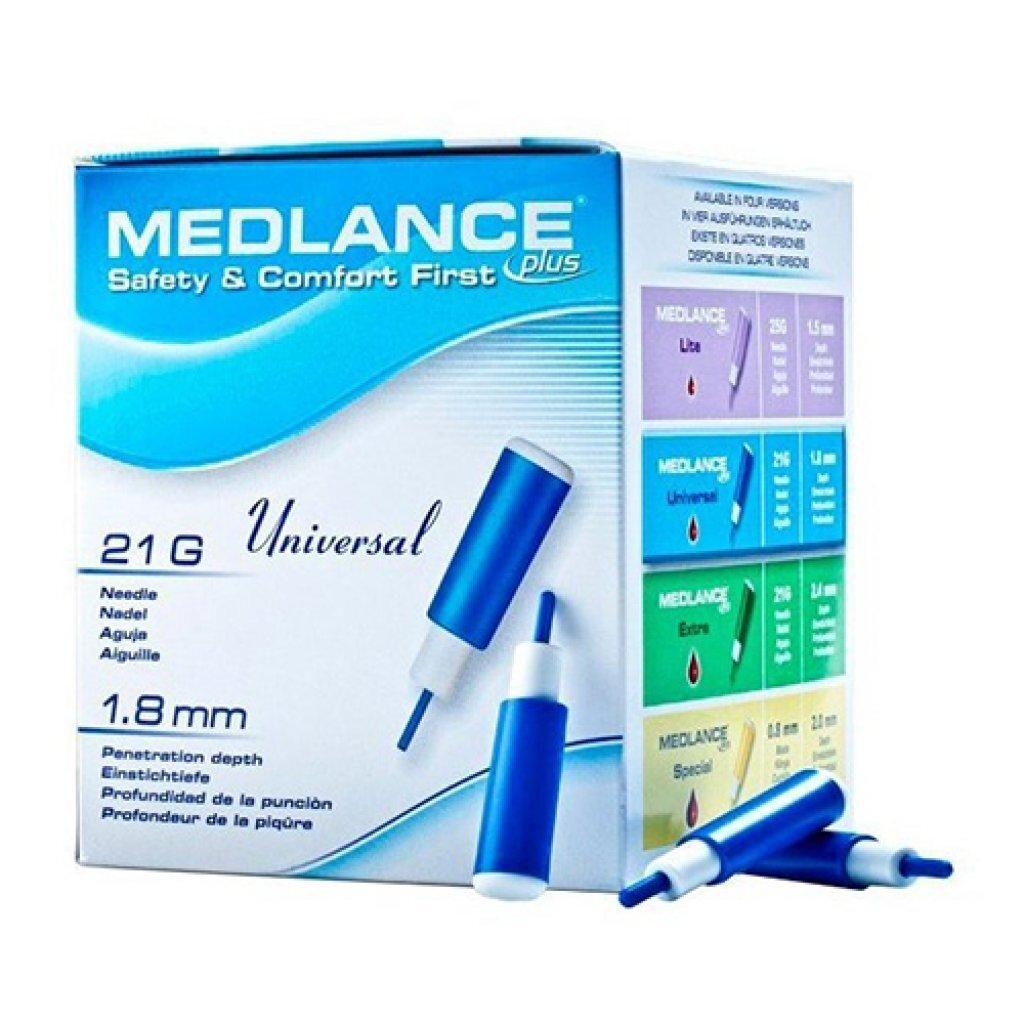 Ланцеты автоматические МЕДЛАНС ПЛЮС УНИВЕРСАЛ (MEDLANCE PLUS UNIVERSAL) 21G 1.8mm (200 шт)