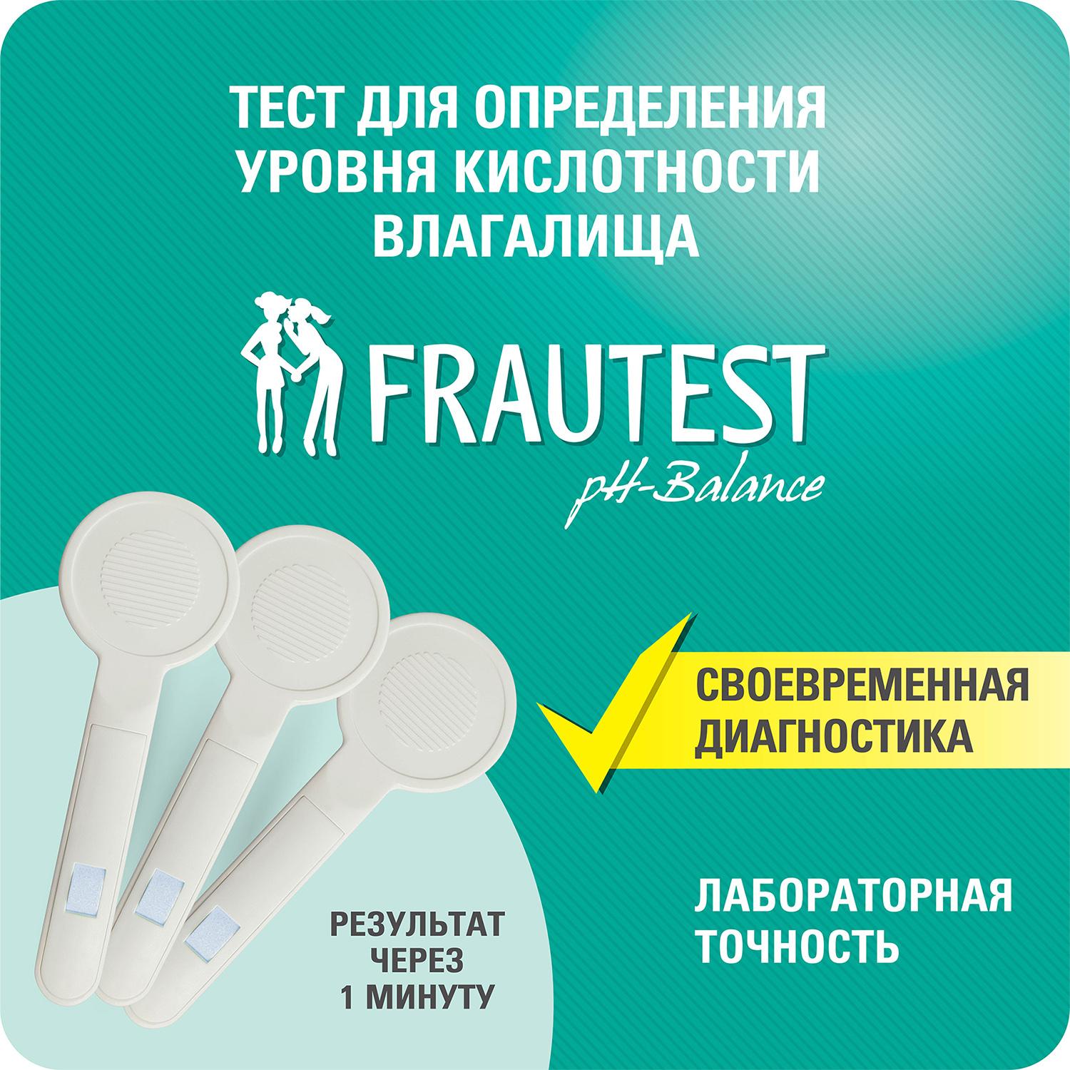 Тест для определения уровня кислотности влагалища FRAUTEST pH-balance