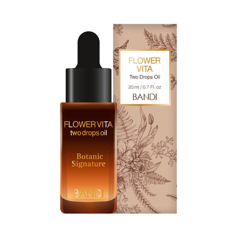 Двухфазное масло для кутикулы BANDI Flower Vita Two Drops Oil Botanic Signature, Травяное, 20 мл