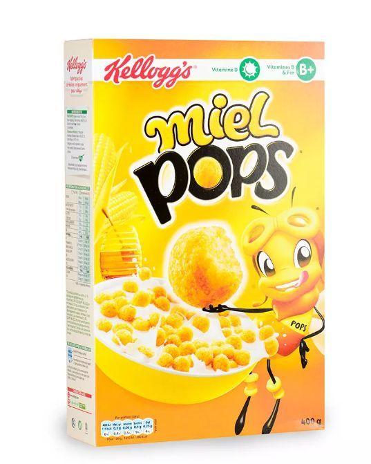 Готовый завтрак Miel Pops медовые шарики, Kellogg's, 400 г, Франция