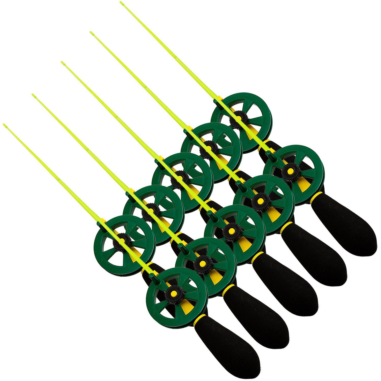 Удочка зимняя (10 шт) WestMan СКЕЛЕТОН 70 (ручка неопрен., хлыст 19.5 см) цв. катушки Тёмно-Зелёный / Ловля со льда / Удочка для зимней рыбалки